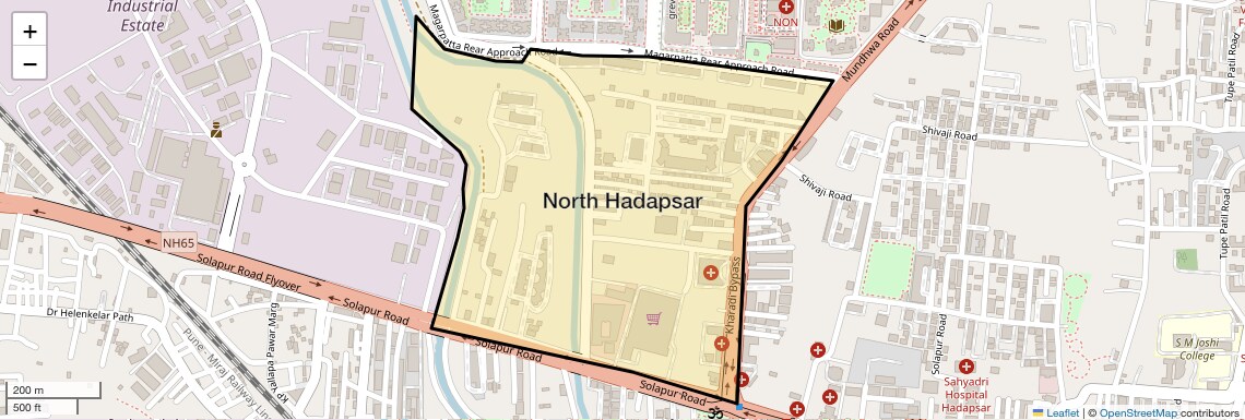 Location Map of North Hadapsar, Pune