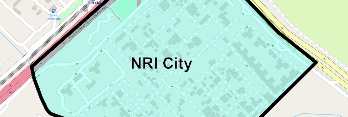 Location Map of Nri City, Greater Noida