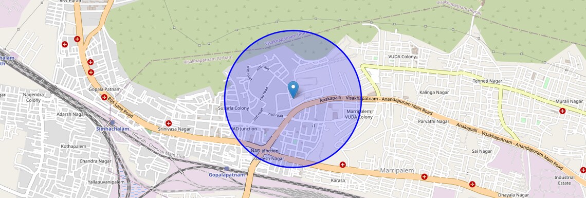 Location Map of NSTL, Vizag