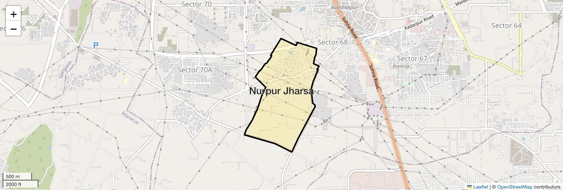 Location Map of Nurpur Jharsa, Gurgaon