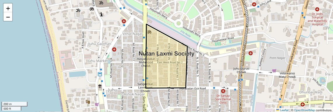 Location Map of Nutan Laxmi Society, Mumbai