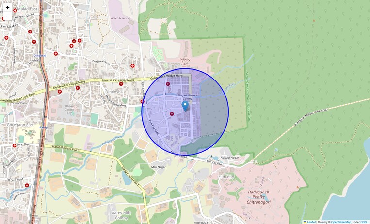 Location Map of Off Film City Road Nagri Niwara