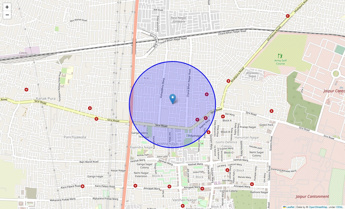 Check Time Travel of Officers Campus Colony, Jaipur