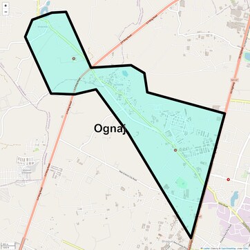Location Map of Ognaj, Ahmedabad