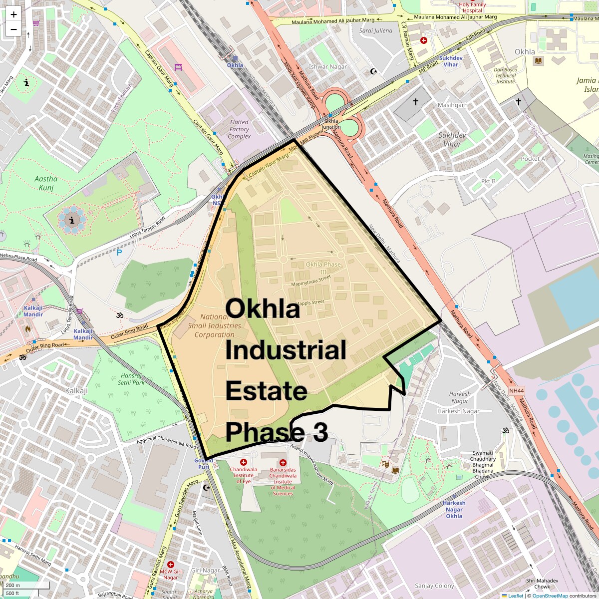 Check Time Travel of Okhla Industrial Estate Phase 3, Delhi