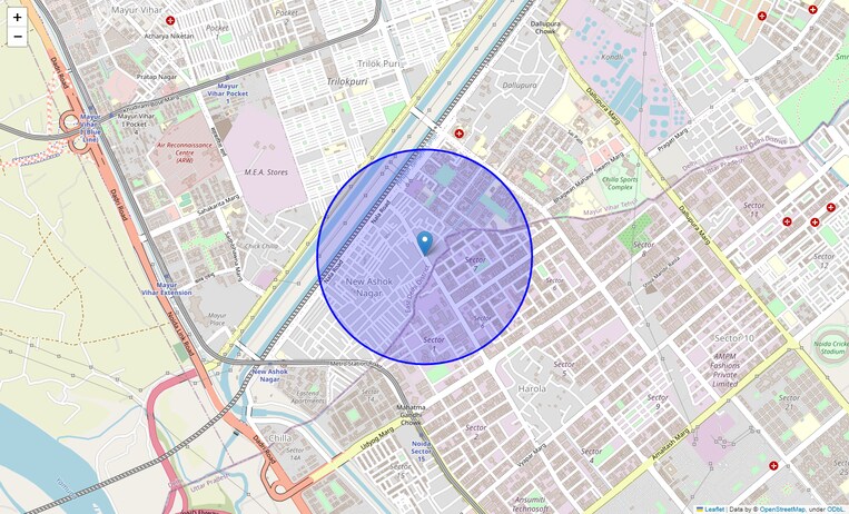 Location Map of Okhla Industrial Estate Phase 4