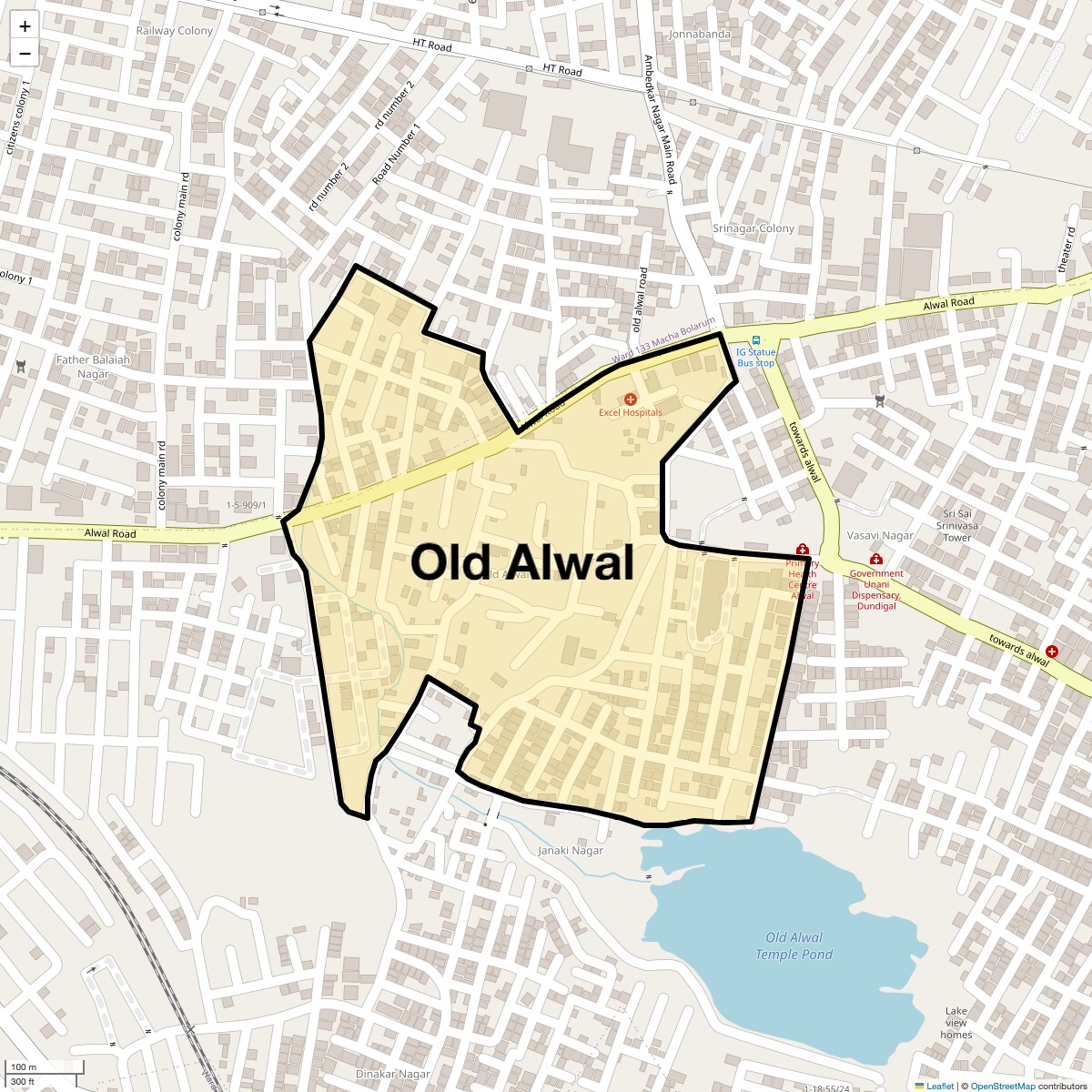 Check Time Travel of Old Alwal, Hyderabad