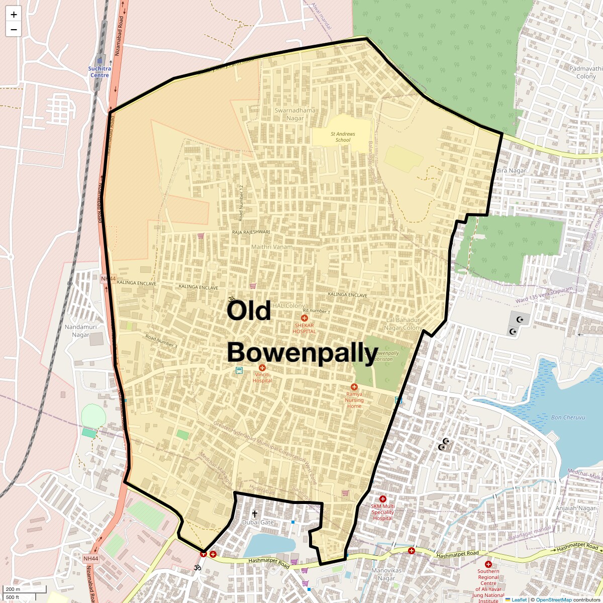 Check Time Travel of Old Bowenpally, Hyderabad