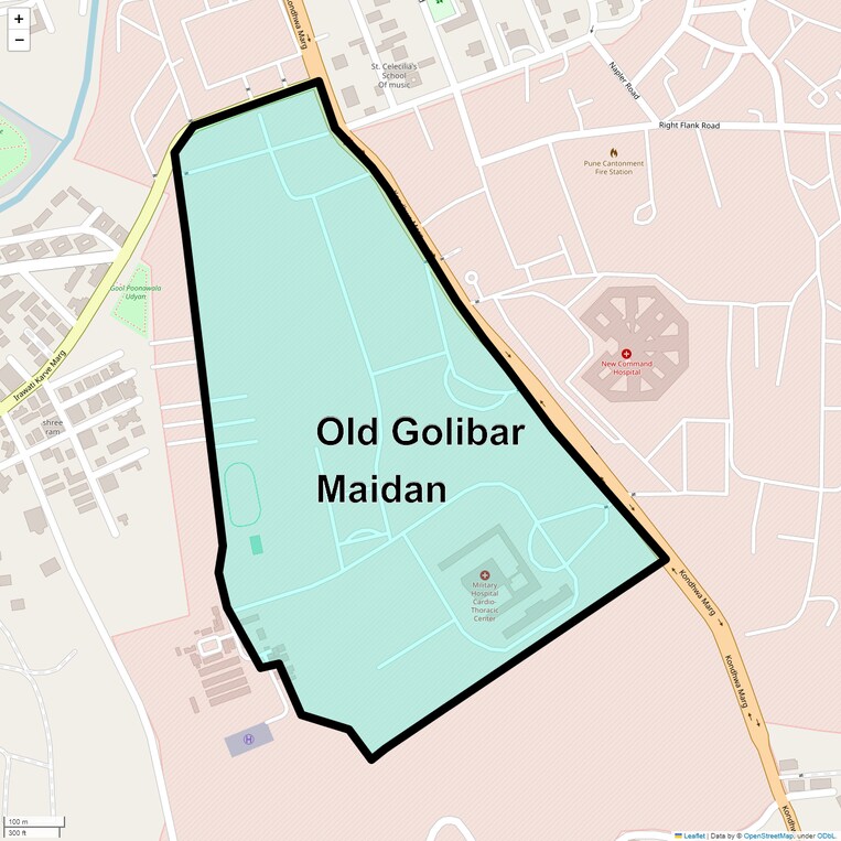 Location Map of Old Golibar Maidan