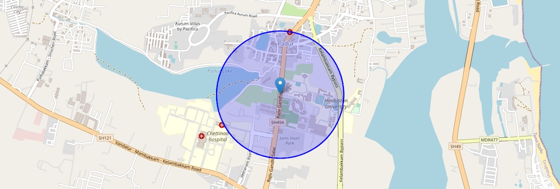 Location Map of Old Mahabalipuram Road, Chennai