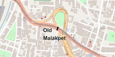 Location Map of Old Malakpet, Hyderabad