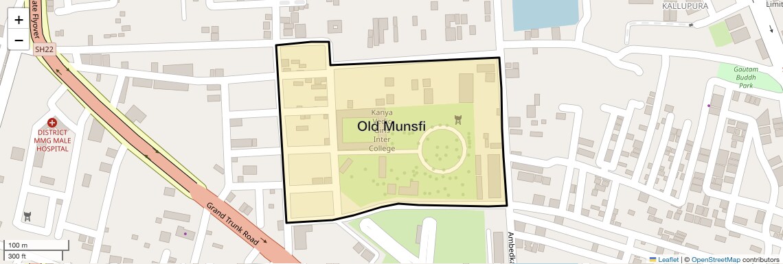 Location Map of Old Munsfi, Ghaziabad