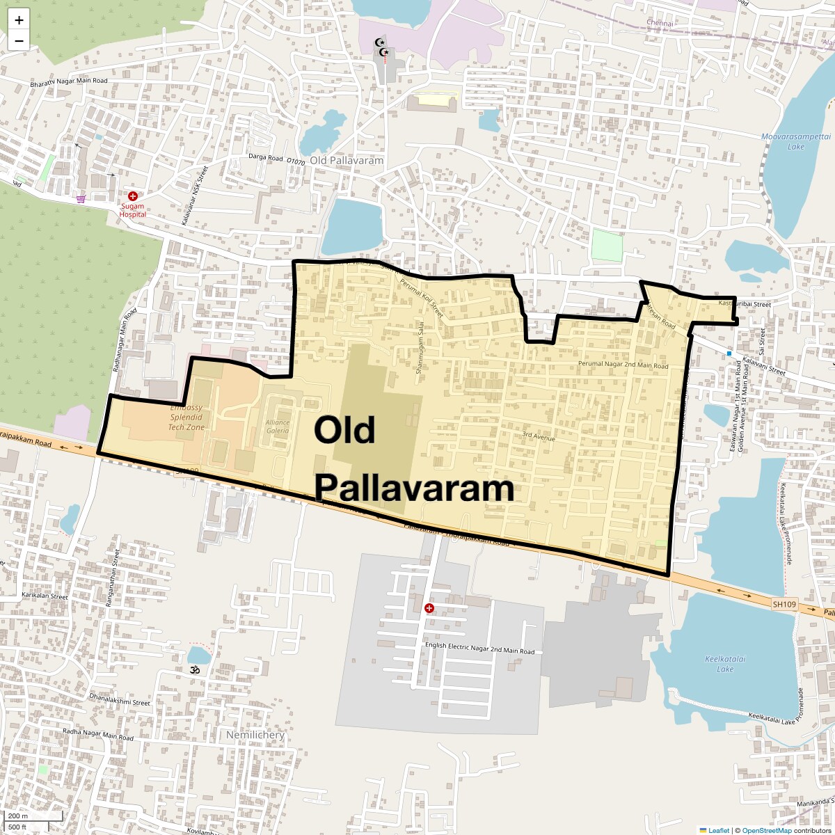 Old Pallavaram Map