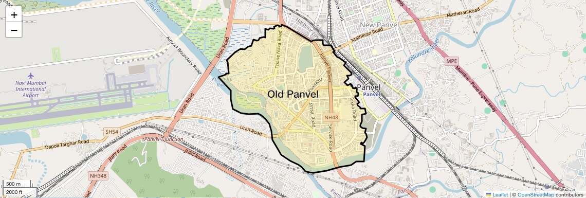 Location Map of Old Panvel, Navi Mumbai