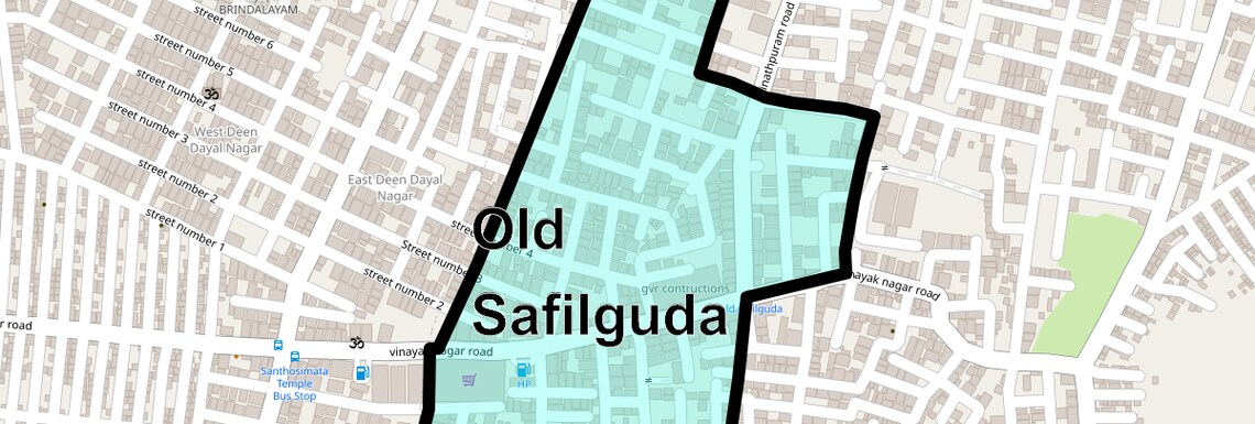 Location Map of Old Safilguda, Hyderabad