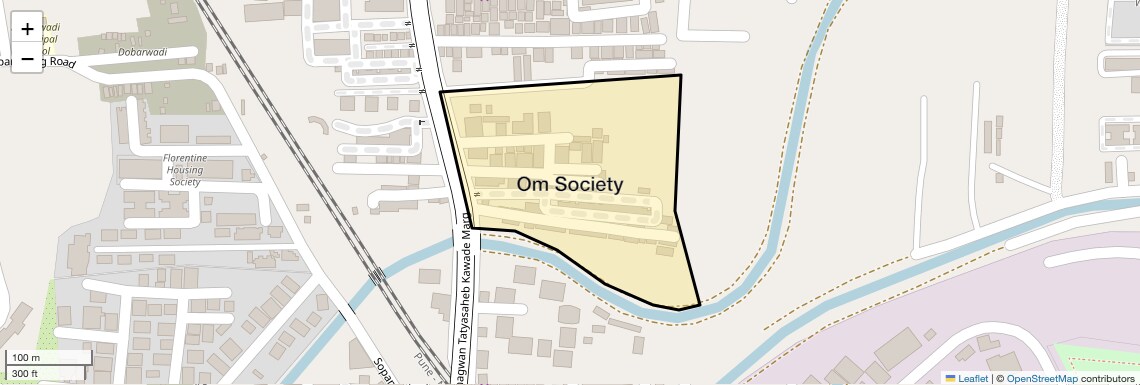 Location Map of Om Society, Pune