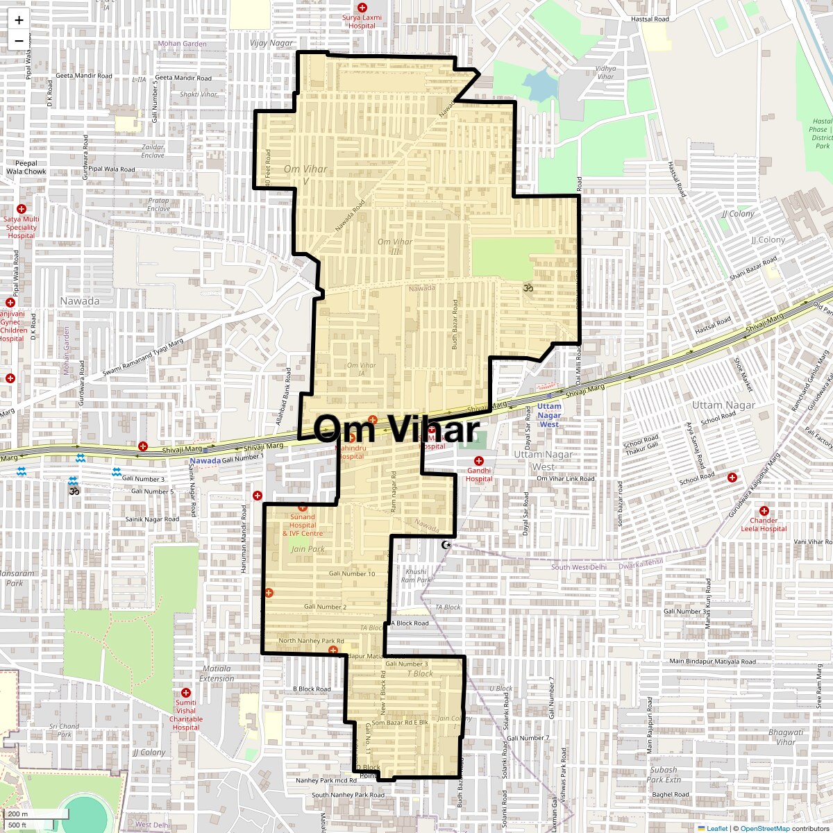 Check Time Travel of Om Vihar, Delhi