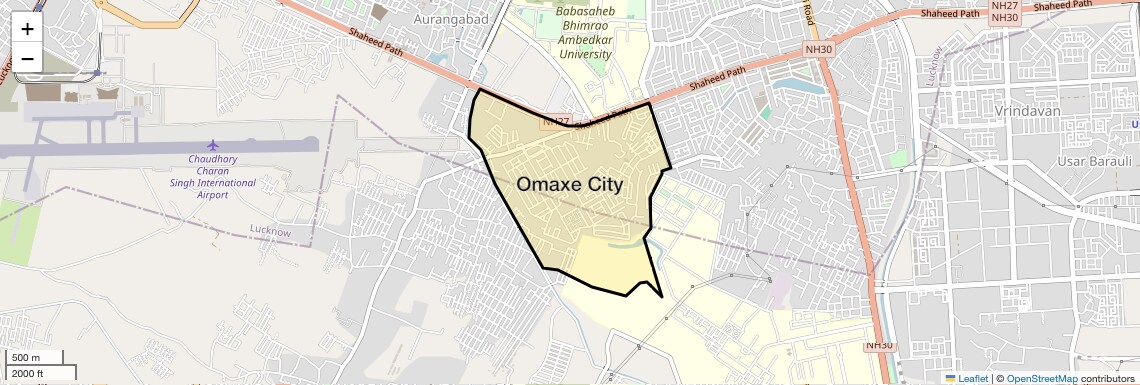 Location Map of Omaxe City, Lucknow