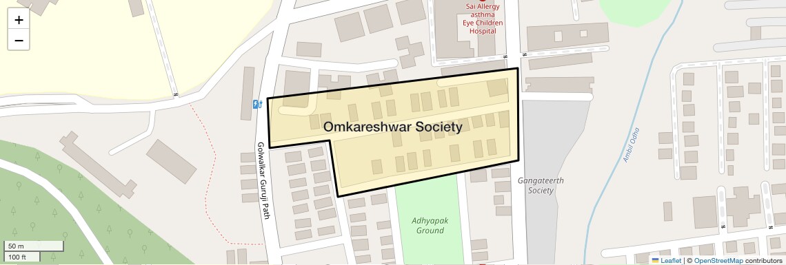 Location Map of Omkareshwar Society, Pune