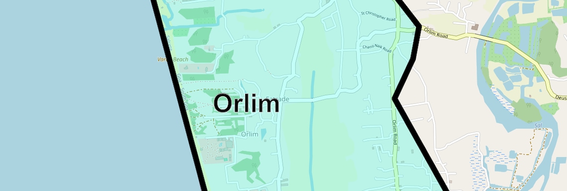 Location Map of Orlim, Goa