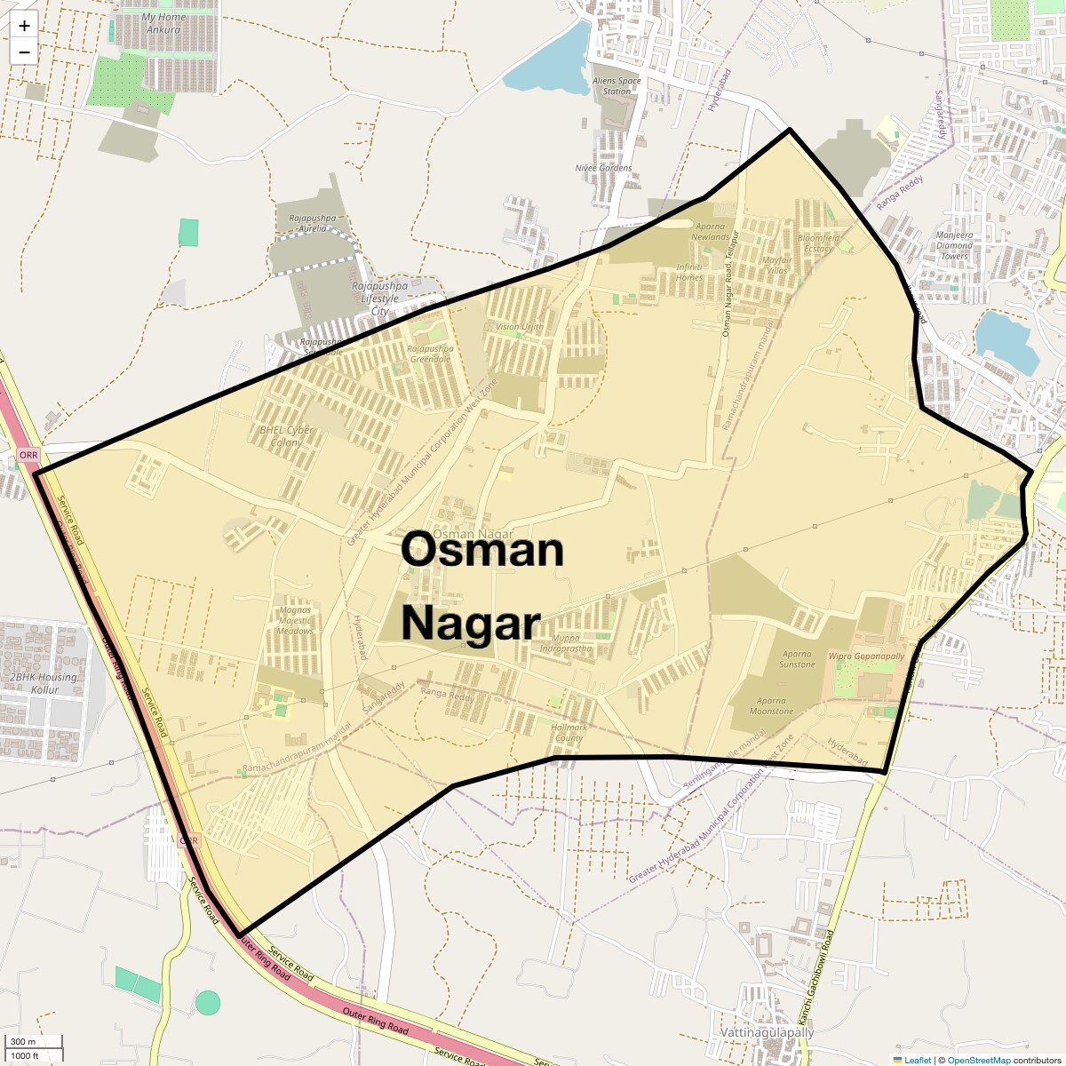Check Time Travel of Osman Nagar, Hyderabad