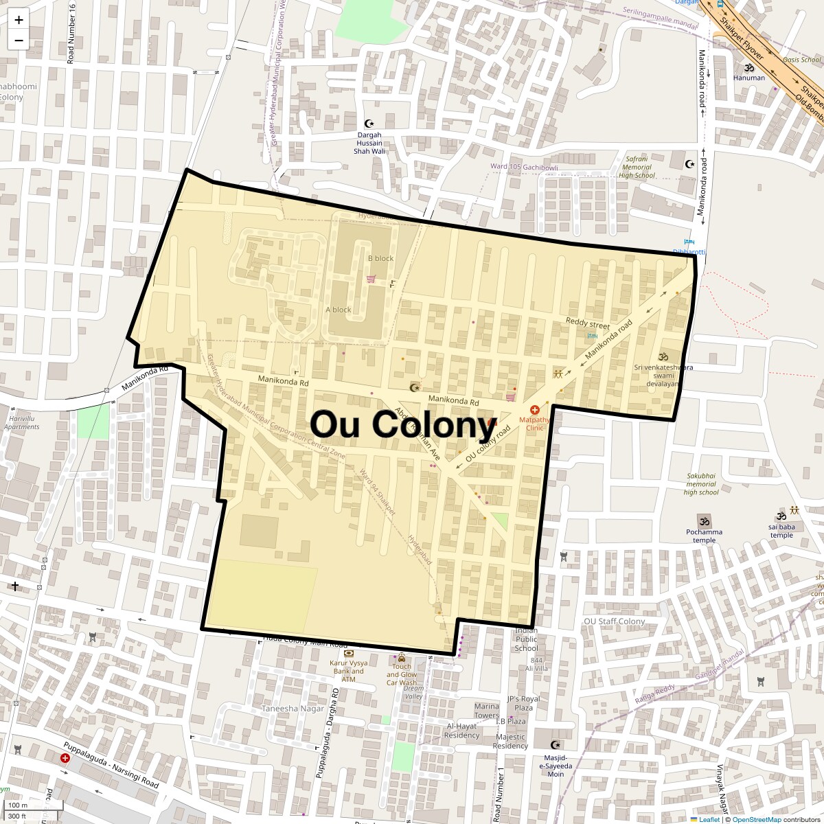 Check Time Travel of Ou Colony, Hyderabad
