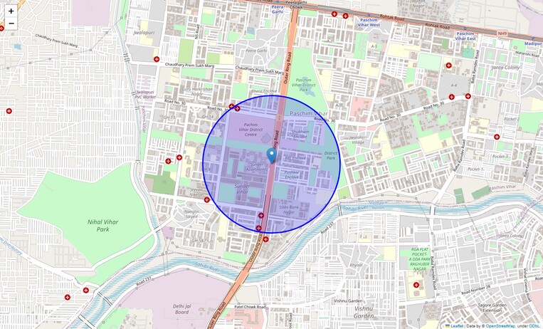 Location Map of Outer Ring Road