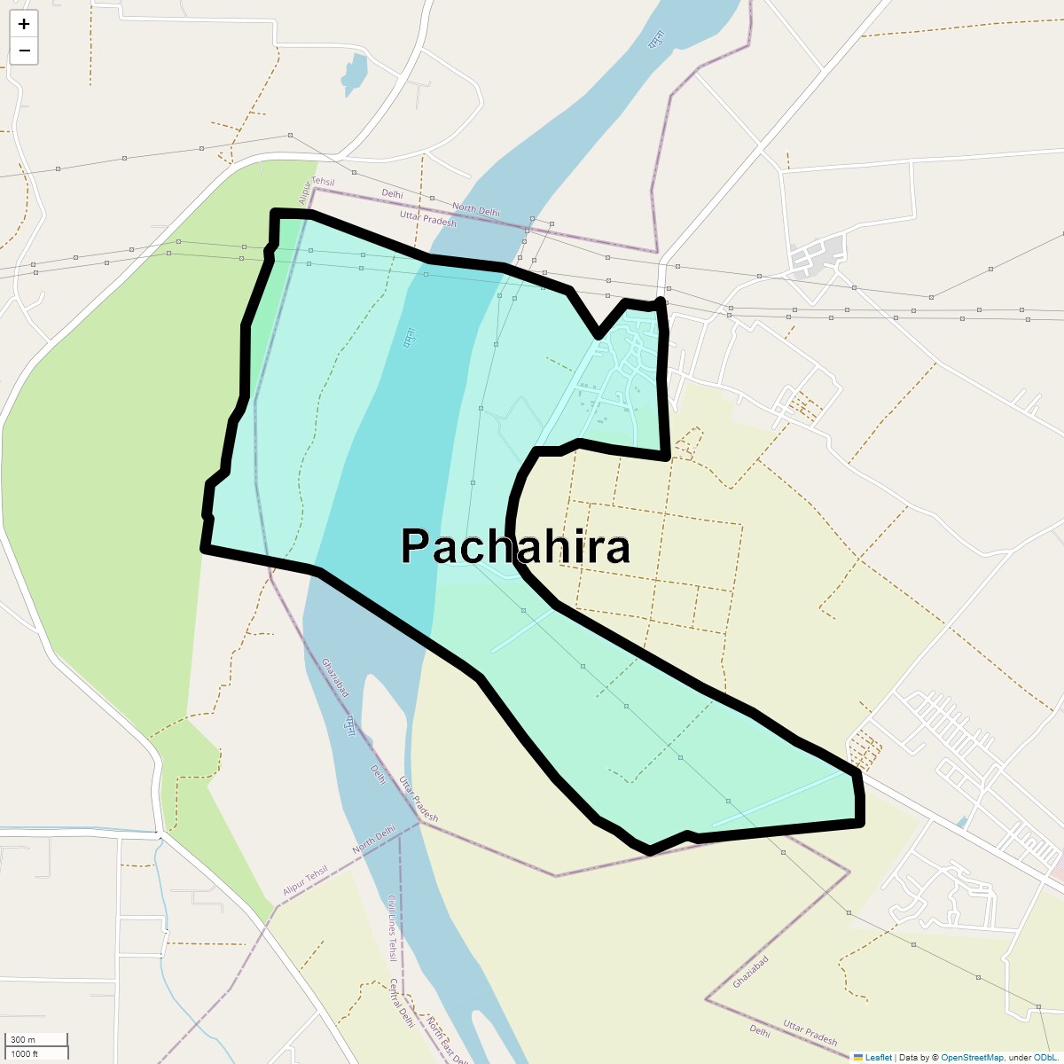 Location Map of Pachahira, Ghaziabad