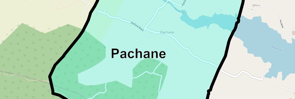 Location Map of Pachane, Pune