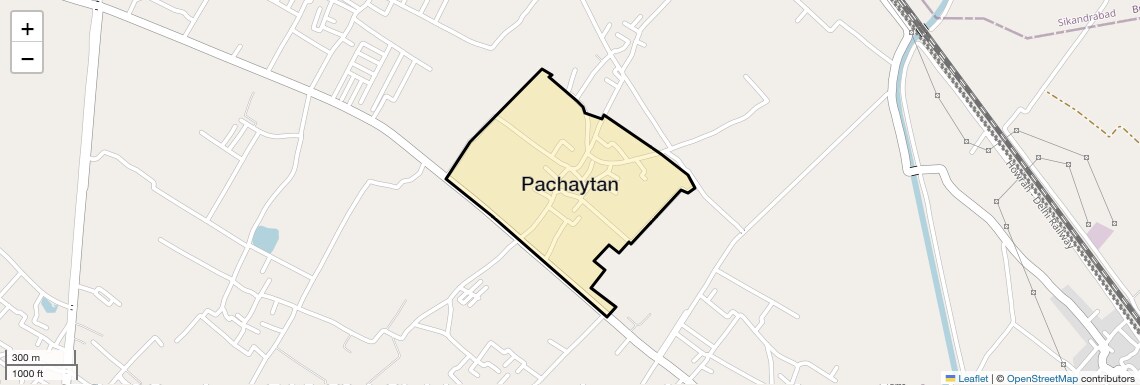 Location Map of Pachaytan, Greater Noida