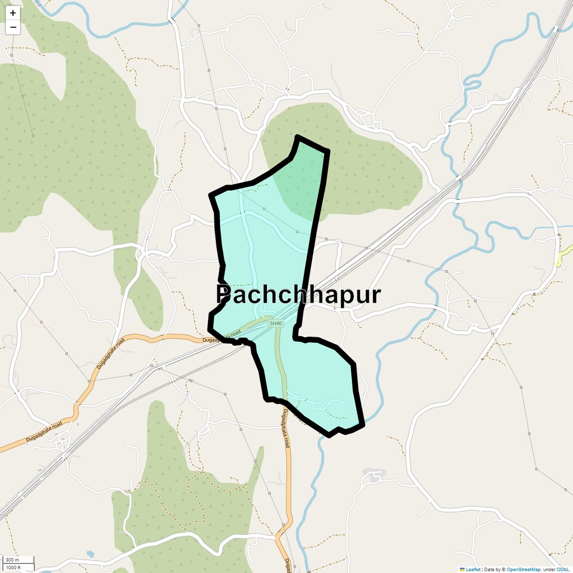 Location Map of Pachchhapur, Thane