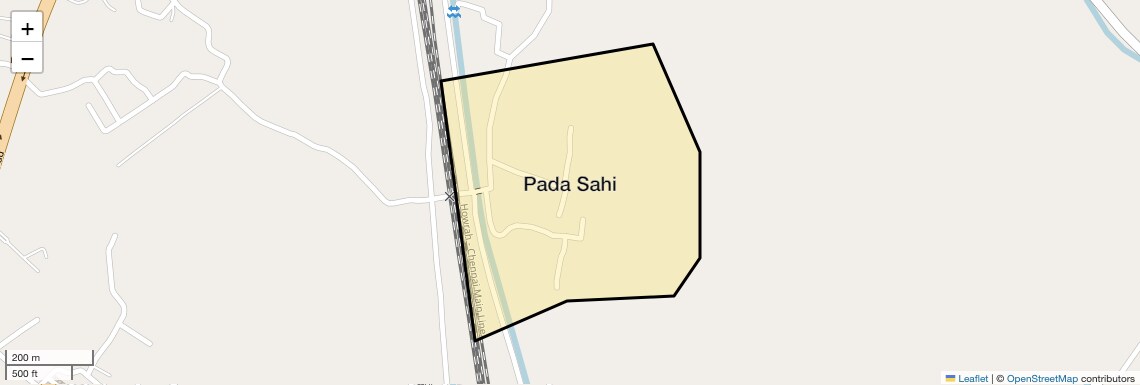Location Map of Pada Sahi, Bhubaneswar