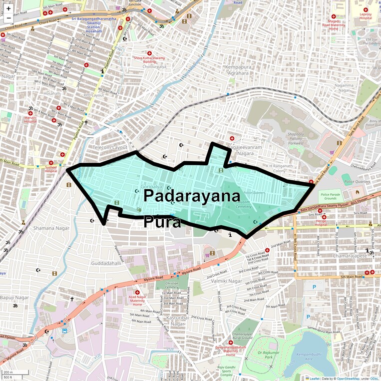 Location Map of Padarayana Pura