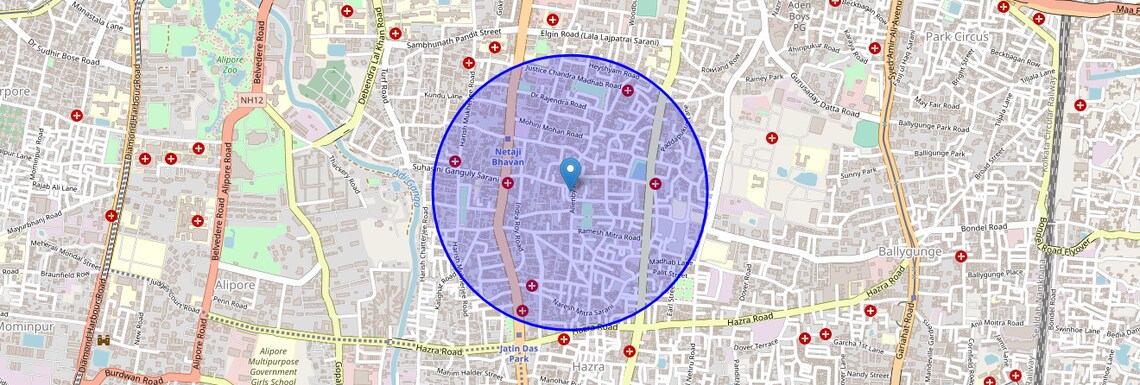 Location Map of Paddapukur, Kolkata