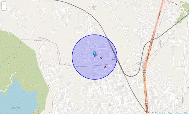 Location Map of Padmavati Nagar