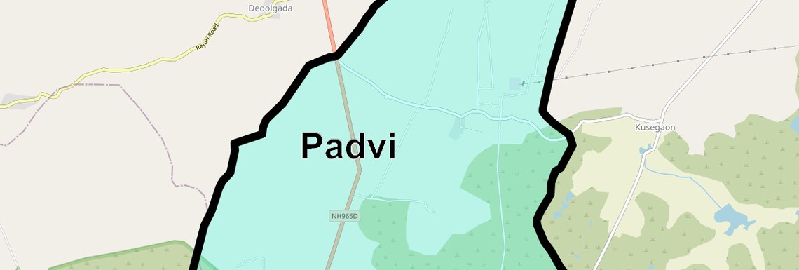 Location Map of Padvi, Pune