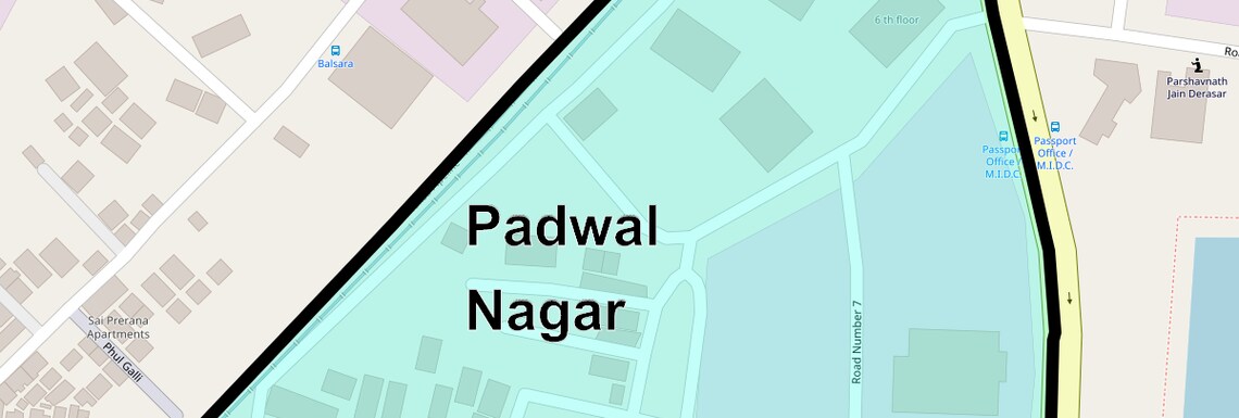 Location Map of Padwal Nagar, Thane