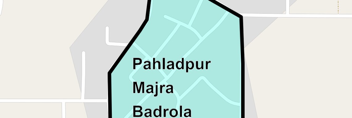 Location Map of Pahladpur Majra Badrola, Faridabad