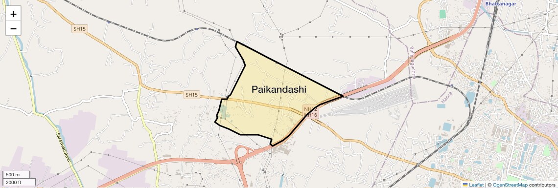 Location Map of Paikandashi, Kolkata