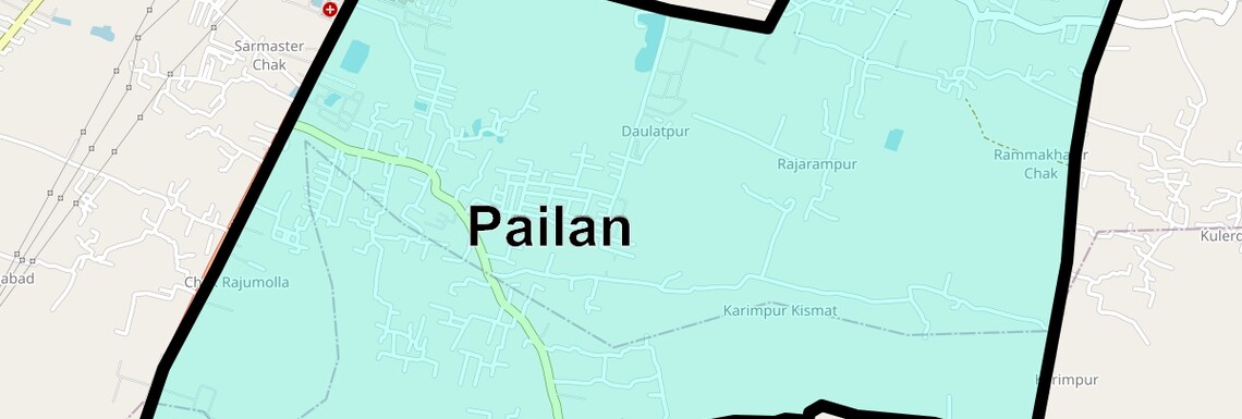 Location Map of Pailan, Kolkata