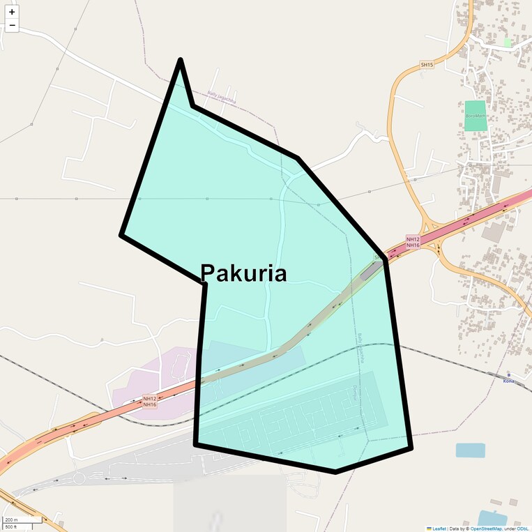 Location Map of Pakuria