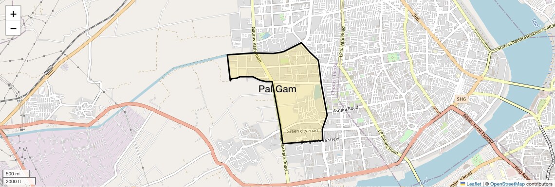 Location Map of Pal Gam, Surat