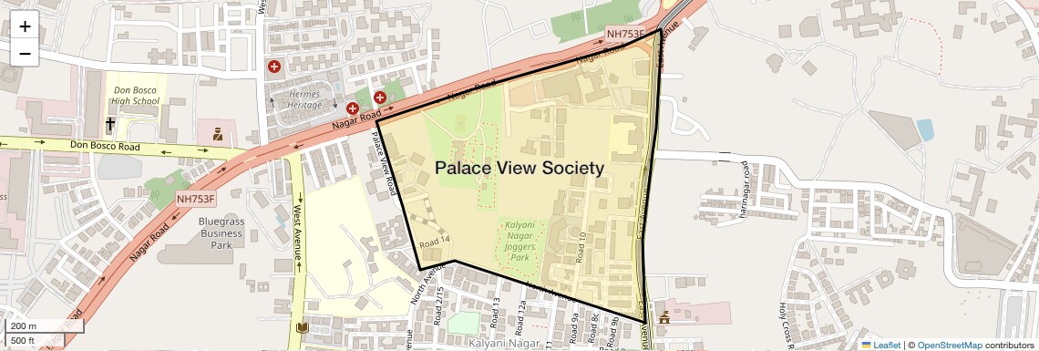 Location Map of Palace View Society, Pune