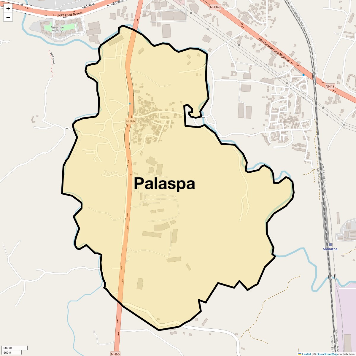 Location Map of Palaspa, Navi Mumbai