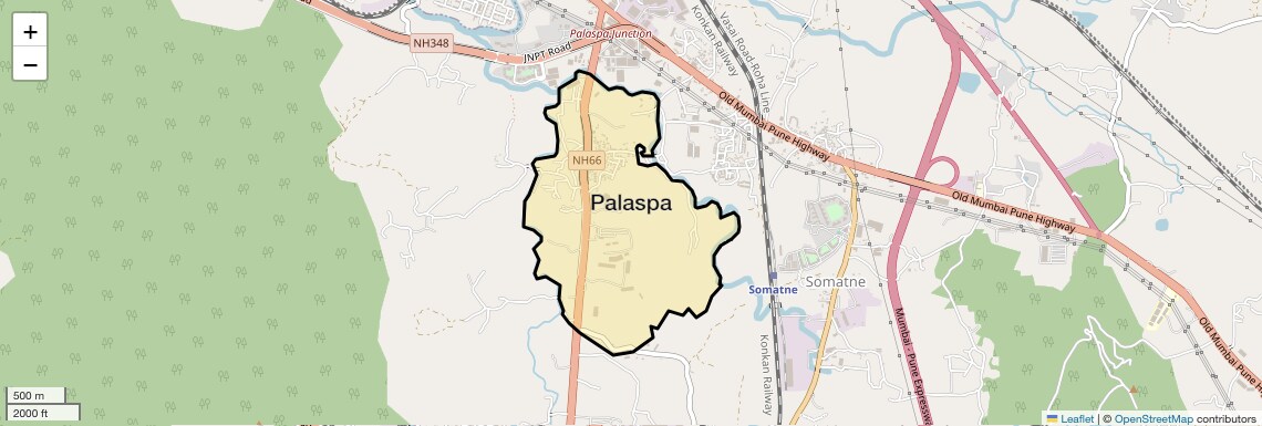 Location Map of Palaspa, Navi Mumbai