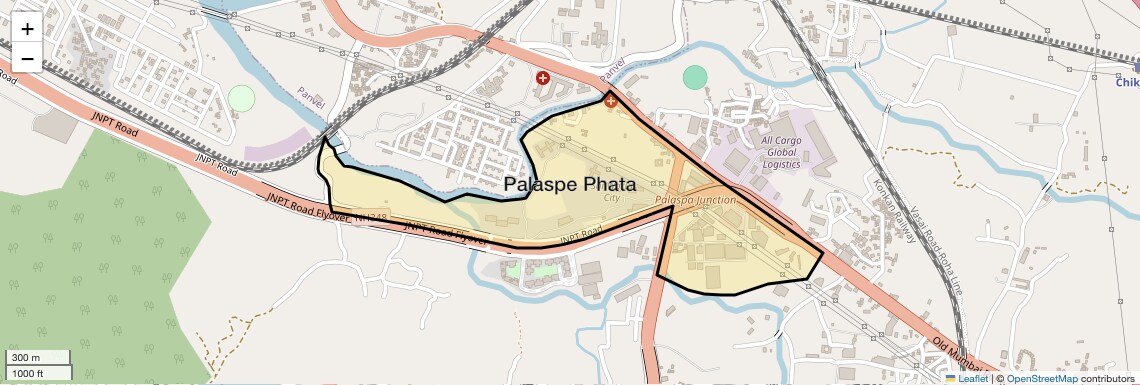 Location Map of Palaspe Phata, Navi Mumbai