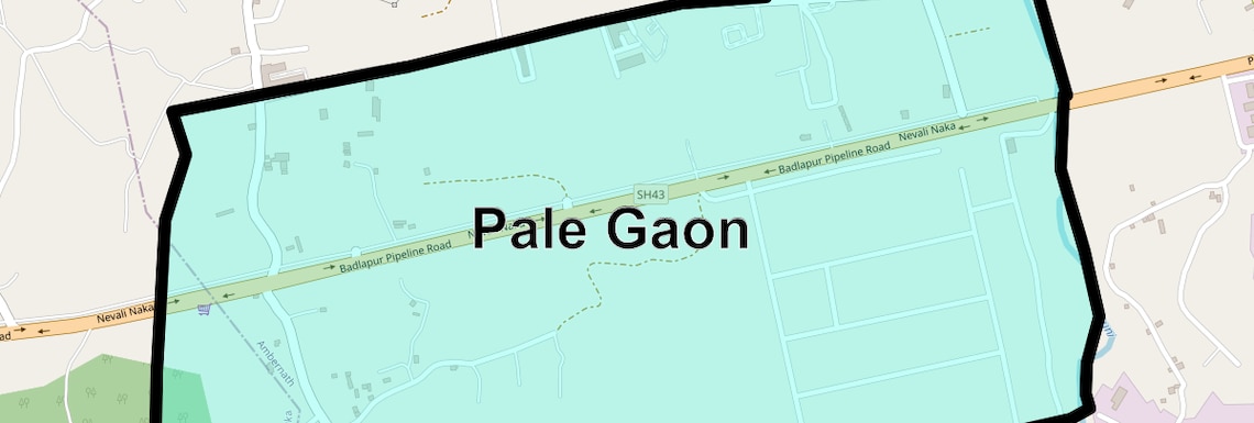 Location Map of Pale Gaon, Thane