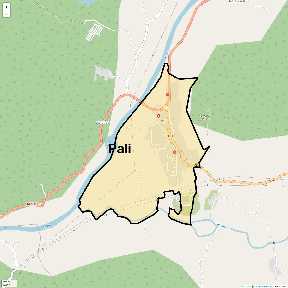 Location Map of Pali, Navi Mumbai