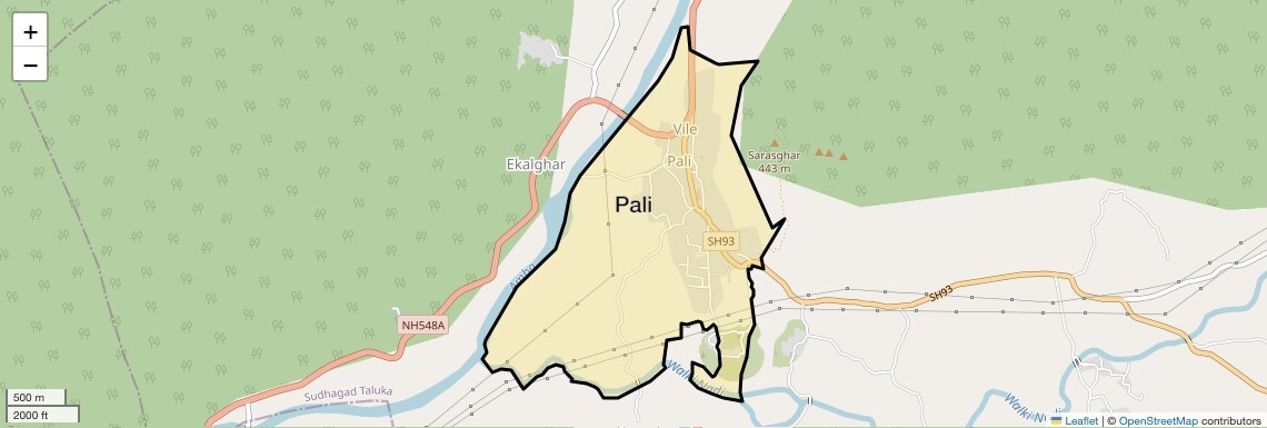 Location Map of Pali, Navi Mumbai