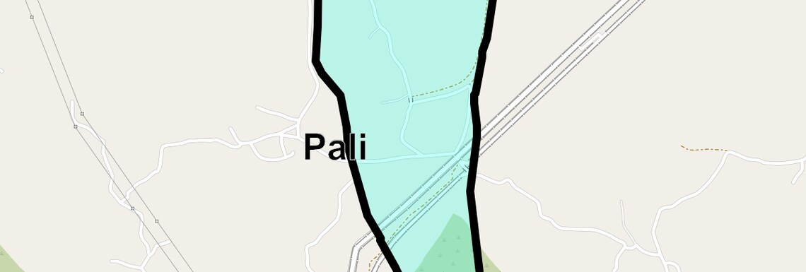 Location Map of Pali, Thane